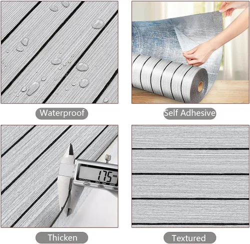 Miniatura 7 de Yenhome Paneles de pared de listones de madera texturizada 3D, paneles acústicos insonorizados para paredes interiores y techos, panel de espuma