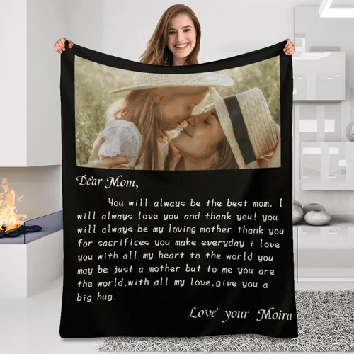 Miniatura 17 de Manta personalizada para el mejor papá, regalos personalizados para hombres, mantas personalizadas con fotos, texto para papá, marido, familia