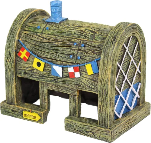 Miniatura 3 de Penn-Plax Nickelodeon Spongebob Squarepants Decoración de Resina - Autobús de Fondo de Bikini - para Acuarios y Peceras (SBR60) Naranja