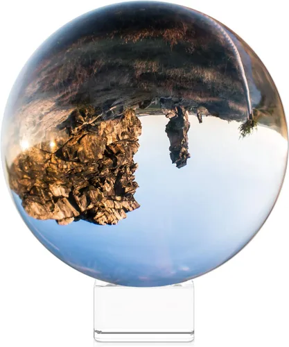 Navaris Bola de cristal transparente, globo K9 transparente de 5.118 in para adivinación de meditación, accesorio de esfera de fotos para decoración