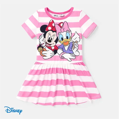 Miniatura 6 de Disney Mickey and Friends Minnie Mouse - Vestido para niña pequeña, estampado de lunares, lazo y correa para el hombro, traje de cumpleaños