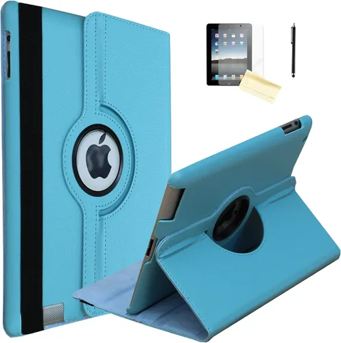 Miniatura 19 de Funda iPad 2, Funda iPad 3, Funda iPad 4, JYtrend (R) Soporte Rotatorio cierre magnético auto encendido/ apagado para iPad 2/3/4 A1395 A1396 A1397