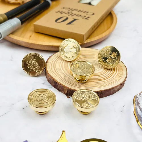 Miniatura 2 de Kit de sellos de cera con caja de regalo, 672 piezas de cuentas de sello de cera, 4 piezas de sellos de cera, 2 piezas de moldes de sellado de cera