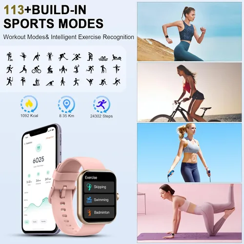 Miniatura 4 de Smart Watch (Answer/Make Calls), 1.96"HD Smartwatch for Women Men, 2025 Activity Tracker with Heart Rate Monitor, Sleep Trackers, Pedometer, IP68