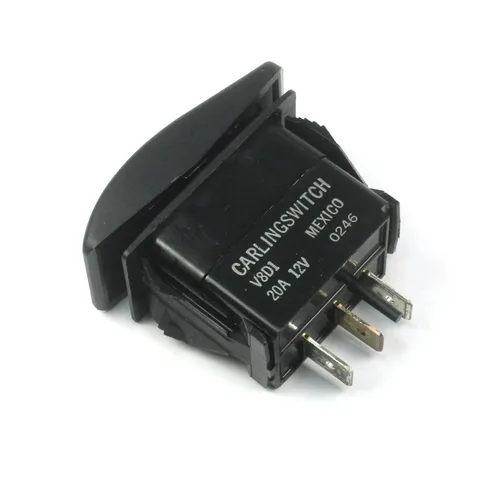 Miniatura 2 de Interruptor basculante de inclinación MOMENTARY RH SPDT 20A 12VDC (ON) Off (ON), V8D1 AA; Compatible con Carling