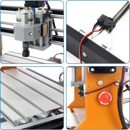 Miniatura 4 de Router CNC 3018-PRO mejorado para grabado, máquina de grabado de 300x180x45mm con interruptores de límite, parada de emergencia, husillo de 10000rpm