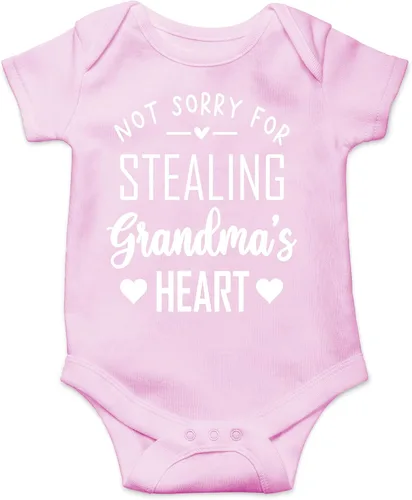 CBTwear Not Sorry for Stealing Grandma's Heart – Ropa de bebé – Divertido body para recién nacido para niños y niñas