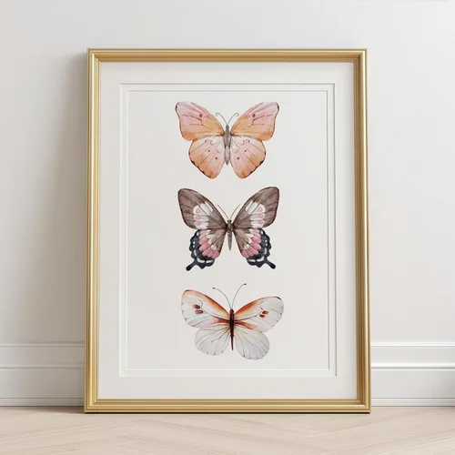 Miniatura 7 de Arte de pared de mariposas - Decoración de mariposas rosadas - Impresión artística de acuarela - 11 x 14 - Póster sin marco