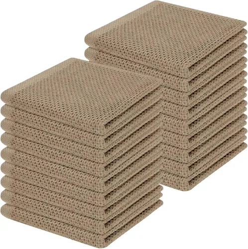 Miniatura 117 de Homaxy Paños de cocina de 100% algodón con tejido de gofre, ultra suaves, absorbentes, de secado rápido, 12 x 12 pulgadas, paquete de 6, amarillo