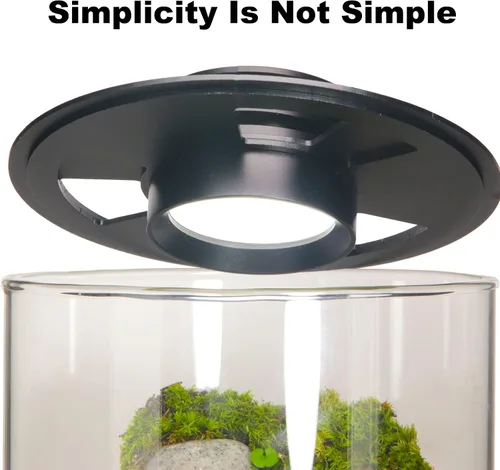 Miniatura 3 de Terrario de Vidrio de Escritorio con Luz de Crecimiento (Altura: 9.8" Diámetro: 5.9"), para Suculentas, Musgo, Jardinería en Miniatura, Acuario