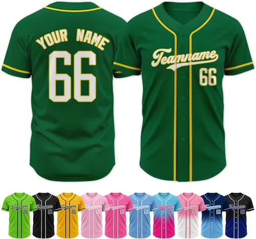 Miniatura 18 de Custom Baseball Jersey Stitched Personalized Name Number Baseball Shirts Sports Uniform for Men Women Boy