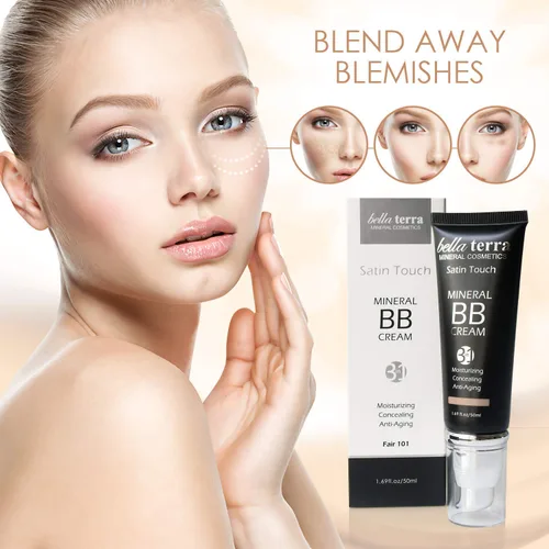 Miniatura 7 de Bellaterra Cosmetics BB Cream - Base mineral hidratante tintada, todos los tonos 1.69 onzas - Fair 101 101 Feria