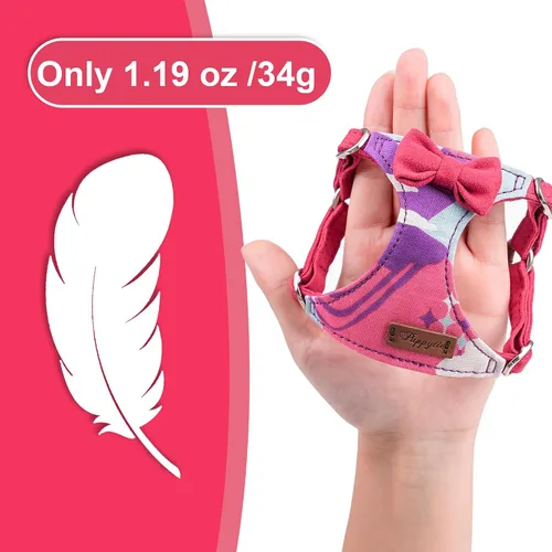 Miniatura 2 de Puppytie Arnés sin tirones para perro, con correa multifunción, pechera suave y ajustable para mascota, no ahorca, chaleco a prueba de escape, rosa