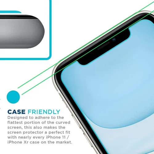 Miniatura 5 de Tech Armor Protector de pantalla mate antirreflejo/antihuellas diseñado para Apple iPhone 11, Xr de 6.1 pulgadas, paquete de 3 unidades 2019