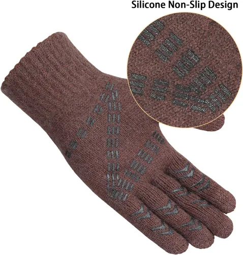 Miniatura 22 de FZ FANTASTIC ZONE Guantes de invierno para hombre, cálidos, térmicos, suaves, de lana, para pantalla táctil, para mujer
