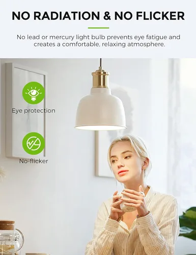 Miniatura 5 de LOHAS Bombilla LED Blanca Super Brillante, A21 23W (equivalente a 150-200 vatios), 2500 Lúmenes Altos, 5000K Blanco Luz de Día, bombillas de garaje