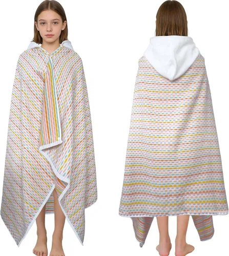 Miniatura 52 de VOOVA & MOVAS Poncho de Toalla de Baño Gruesa con Capucha para Niños (4-8 Años) - Bata de Toalla de Natación de Algodón Turco Suave y Absorbente
