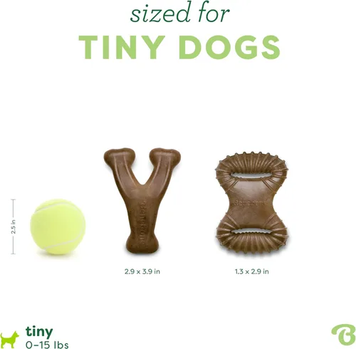 Miniatura 4 de Benebone Paquete de 2 juguetes masticables para perros, hechos en Estados Unidos, sabor a tocino real