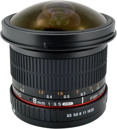 Miniatura 2 de Samyang Lente ojo de pez de 0.315 in f/3.5 HD con capucha extraíble para Nikon F - Vista ultra ancha de 180°, enfoque cercano, vidrio asférico