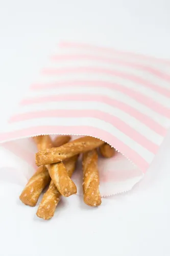 Miniatura 4 de Bolsas de papel biodegradables para galletas de caramelo, bolsas de regalo seguras para alimentos para botín de fiesta, golosinas de bufé, 100 Rosa