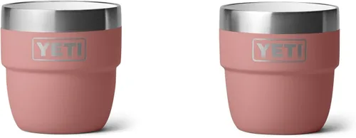 Miniatura 14 de YETI Rambler - Vaso apilable de 4 onzas, acero inoxidable, taza de café/espresso aislada al vacío, 2 unidades Azul marino