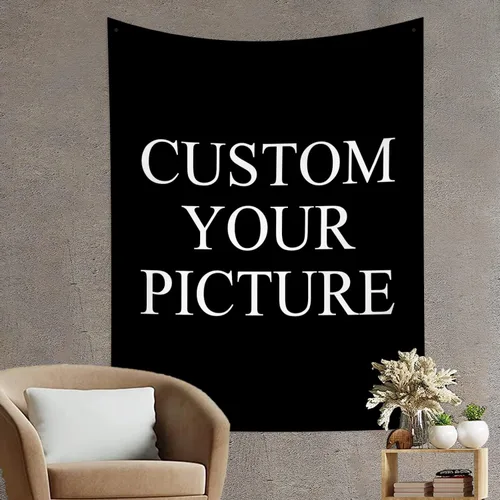 Miniatura 10 de Canessioa Tapiz personalizado para cargar imágenes personalizadas, tapiz personalizado, pancarta, logotipo, diseño de texto, tapiz para colgar