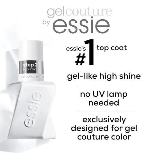 Miniatura 7 de essie Kit de esmalte de uñas de gel, esmalte de uñas malva + capa superior, Take Me To Thread, 0.46 onzas cada uno