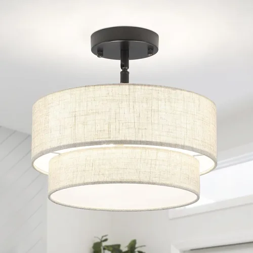Miniatura 10 de Luminarias de Cocina 6 Luces Luminaria de Techo Montaje en Nickel Moderno Semi Empotrado Iluminación Lámpara Sputnik para Dormitorio Comedor Pasillo