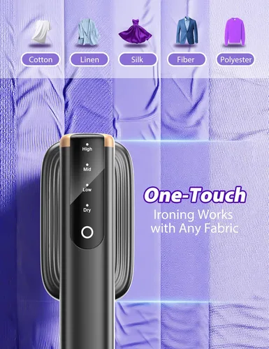 Miniatura 5 de Vaporizador de viaje para ropa con depósitos de agua de 6.1 fl oz, calentamiento rápido de 15 segundos, rendimiento de vapor fuerte de 0.91 oz/yd²