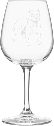 Miniatura 183 de Copa de vino de 12.75 onzas con diseño de perro grabado
