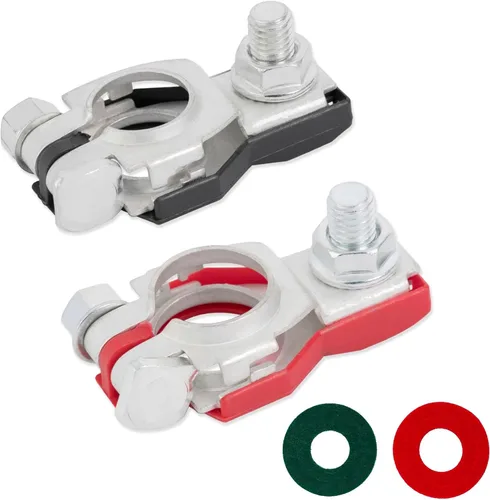 Miniatura 2 de Conectores de terminal de batería premium, 2 piezas de desconexión rápida de desconexión de batería de automóvil, 4 vías positivas negativas