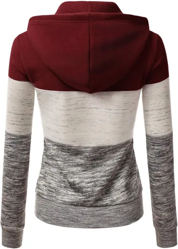 Miniatura 3 de Doublju - Chaqueta ligera y delgada con capucha y cremallera para mujer de talla extragrande