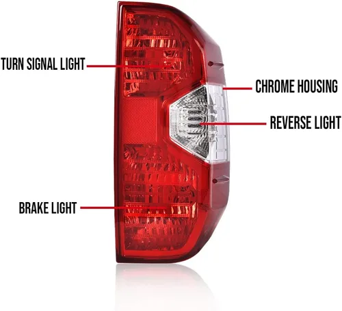 Miniatura 8 de G-PLUS Luz trasera compatible con Toyota Tundra Pickup 2014-2021, repuesto de luz trasera derecha TO2800193 815500C100 (derecha) Luces Traseras