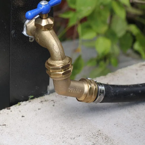 Miniatura 5 de Conector de codo de manguera de jardín, accesorios de tubería de latón macizo de 45 grados, codo de manguera, elimina el estrés y la tensión