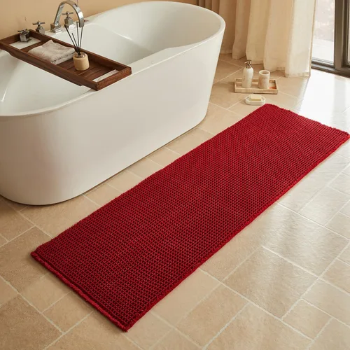 Miniatura 44 de Triohero Tapete de baño con diseño de gofre, tapete de baño pequeño y bohemio, antideslizante, lavable, ultra suave, súper absorbente, de secado