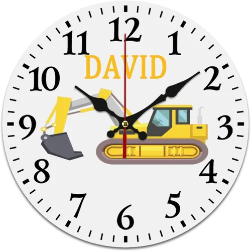 Miniatura 11 de Relojes de avión azules personalizados, decoración de pared para sala de juegos para niños, sin tictac, funciona con pilas, movimiento silencioso