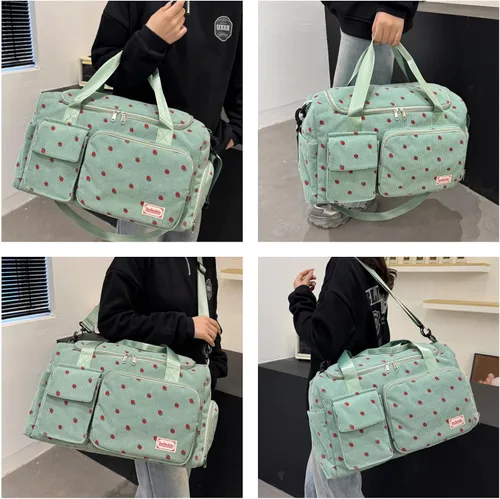 Miniatura 370 de Pequeña bolsa de gimnasio para mujer, bolsa de viaje con compartimento para zapatos