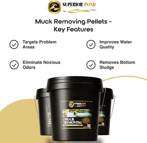 Miniatura 6 de Superior Pond Productos: Pellets de mierda - 5lb Probiótico beneficioso para bacterias de estanque Removedor de lodos de estanque Reduce