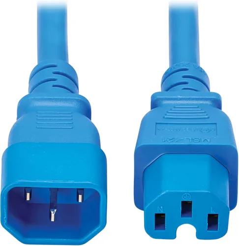 Miniatura 19 de Tripp Lite Cable de extensión de alimentación resistente de 6 pies, C14 a C15, 15A, 14 AWG, rojo (P018-006-ARD)