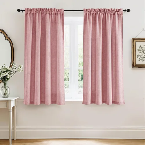 Miniatura 42 de RYB HOME Cortinas extralargas de 108 pulgadas de largo, transpirables con bolsillo para barra, cortinas traslúcidas blancas para sala de estar