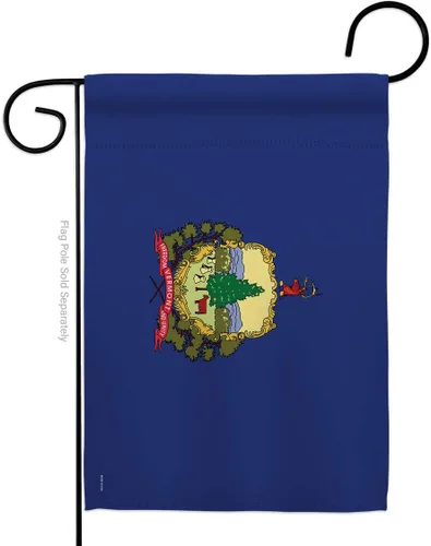 Miniatura 5 de Juego de banderas de jardín Vermont con clavija de madera, estados americanos, territorios americanos, república, país, área particular, pequeño