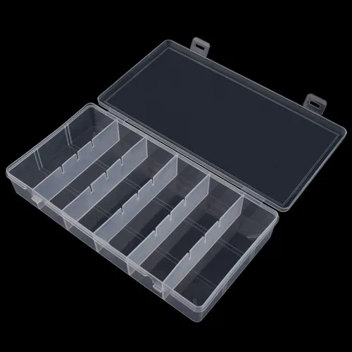 Miniatura 3 de Caja de almacenamiento de plástico visible transparente, caja de almacenamiento de herramientas cosméticas, herramientas de maquillaje, aparejos