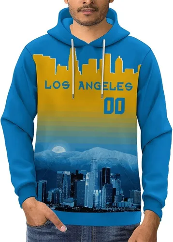 Miniatura 120 de Custom Football Hoodies City Night Skyline Personalized Sweatshirt Name Number Fan Gift Pullover for Men Women Youth