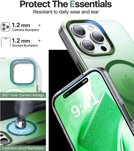 Miniatura 5 de Funda magnética diseñada para iPhone 13 Pro [compatible con Magsafe] [protección contra caídas de grado militar] Funda protectora a prueba de golpes