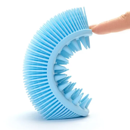 Miniatura 3 de Cepillo sensorial prémium para niños o autismo, limpiador corporal de silicona suave, cepillos sensoriales 2 en 1 para terapia ocupacional, esponja