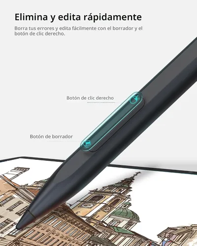Miniatura 5 de Metapen Lápiz Stylus M1 para Microsoft Surface (Vida de Batería de 75 Días, Escritura Suave), Compatible con Surface Pro 11/10/X/9/8/7/6/5/4/3/Book