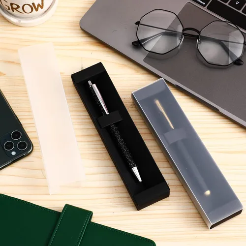 Miniatura 3 de Crtiin - Caja de regalo vacía de 30 bolígrafos con tapa transparente, estuche de exhibición de bolígrafo de joyería a granel para negocios