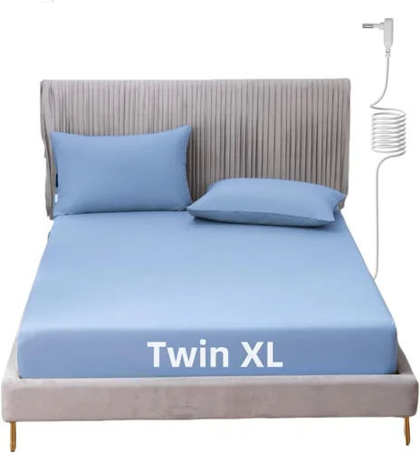 Miniatura 34 de Grounding - Sábana de cama tamaño King con cordón de 15 pies, 90% algodón orgánico + 10% fibra plateada, sábanas conductivas para un mejor sueño