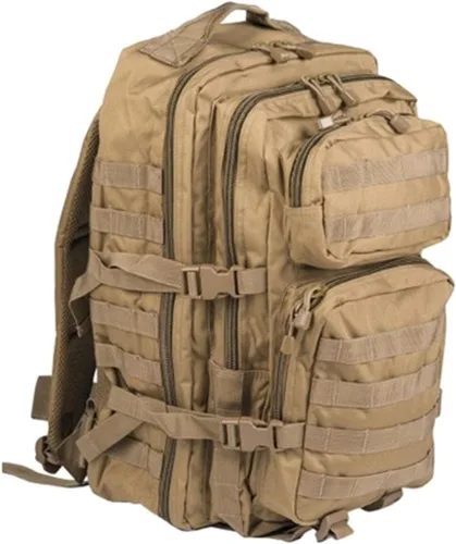 Mochila Mil-Tec USA de asalto grande, capacidad 9.5 gal, militar, para exteriores, Marrón, talla única Coyote