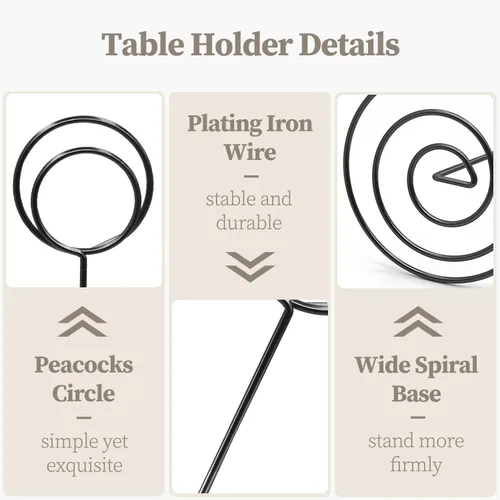 Miniatura 3 de Soportes para números de mesa, 10 unidades de 8.75 pulgadas de alto, soportes para tarjetas de mesa para bodas, fiestas, graduaciones, recepciones